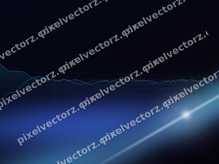 Glowing neon chart background in cyan and blue