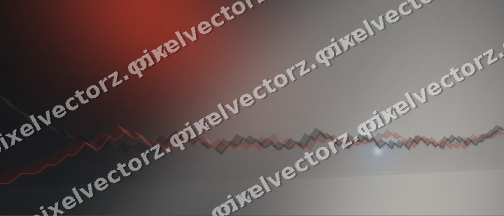 Glowing neon chart background in red and pale amber