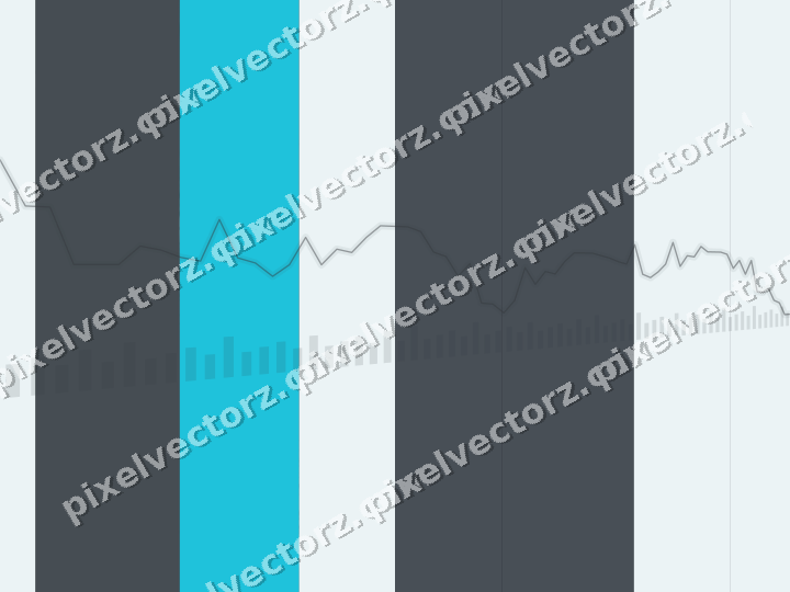 Glowing neon chart background in teal and pale cyan