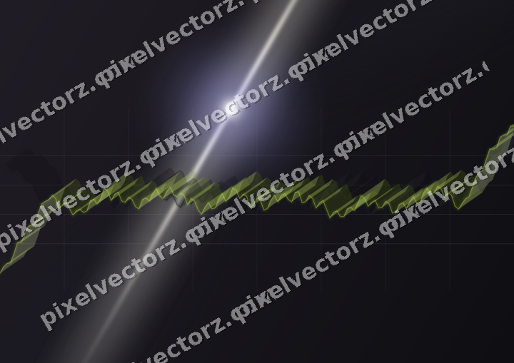 Glowing neon chart background in purple and lime