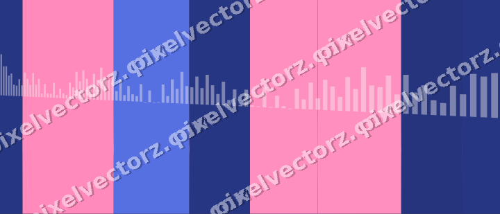 Glowing neon chart background in pink and blue