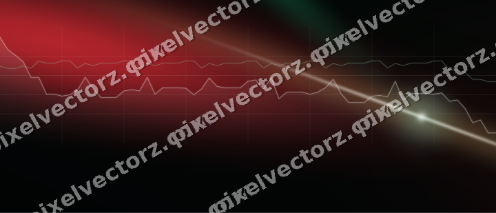 Glowing neon chart background in green and red