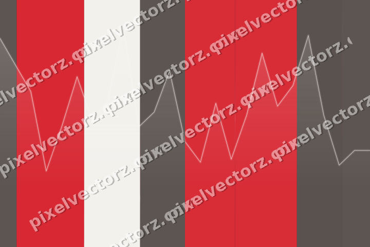 Glowing neon chart background in red and pale amber