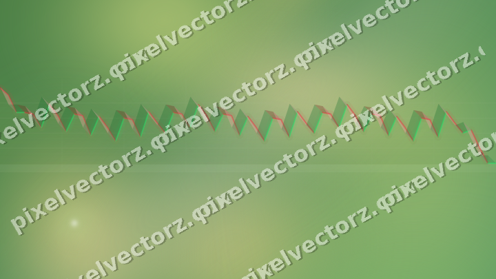 Glowing neon chart background in lime and yellow