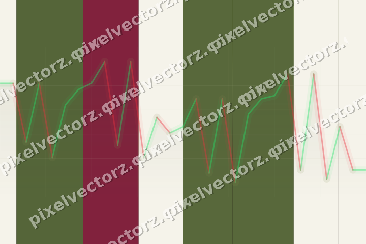Glowing neon chart background in lime and pink