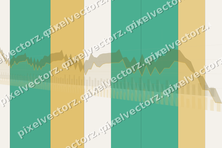 Glowing neon chart background in amber and green