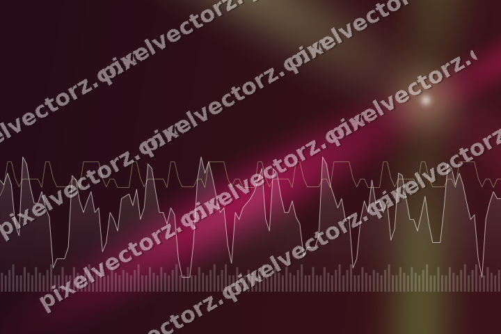 Glowing neon chart background in lime and pink