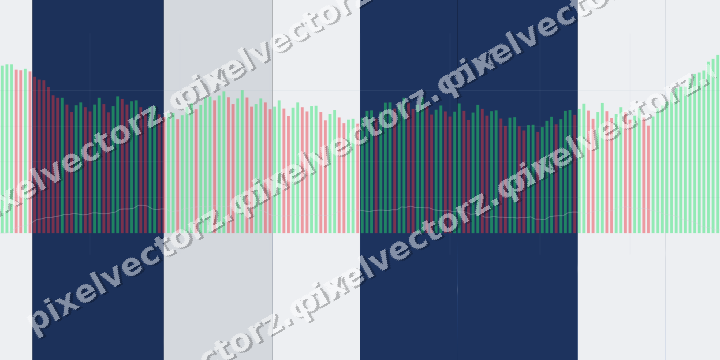 Glowing neon chart background in blue