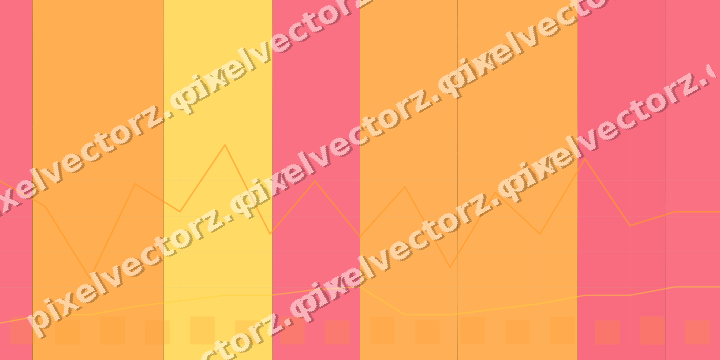 Glowing neon chart background in orange and amber