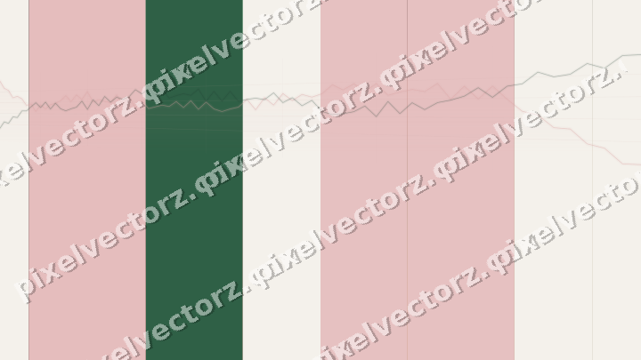 Glowing neon chart background in red and green