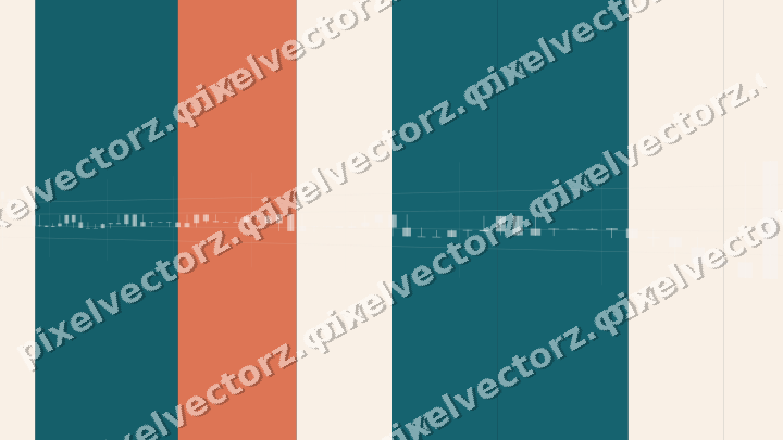 Glowing neon chart background in dark teal and orange
