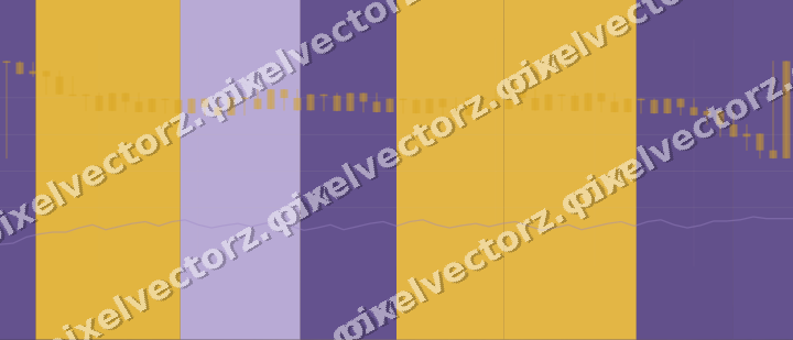 Glowing neon chart background in amber and purple