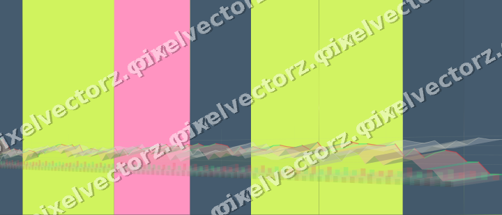 Glowing neon chart background in lime and amber