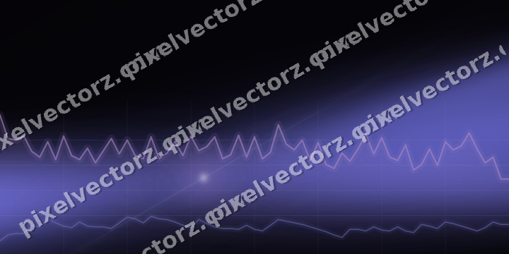 Glowing neon chart background in purple and blue