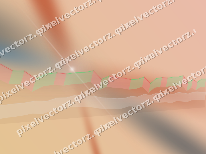 Soft pastel chart background in orange and cyan