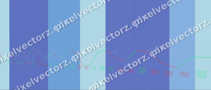 Glowing neon chart background in blue and cyan