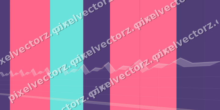 Glowing neon chart background in pink and amber