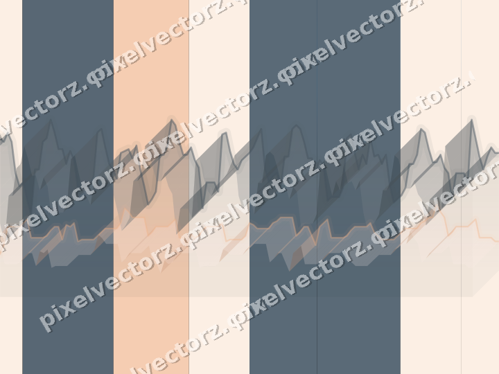Glowing neon chart background in blue and orange