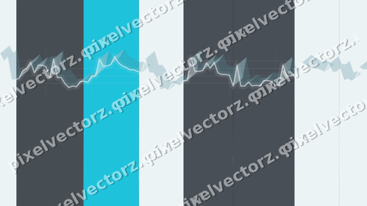 Glowing neon chart background in blue and teal