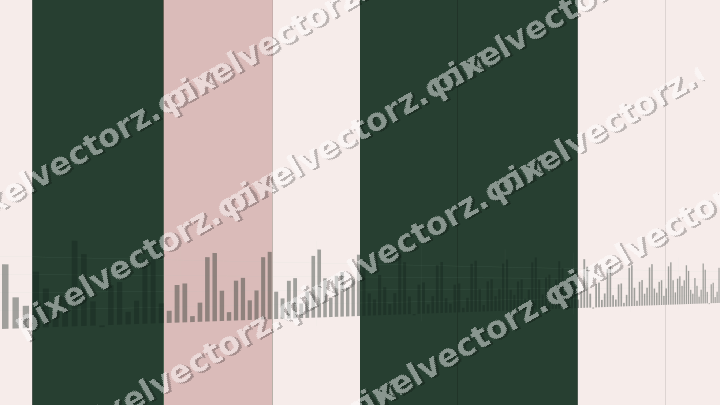 Glowing neon chart background in green and red