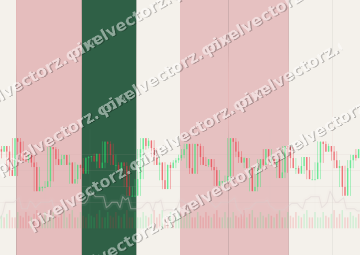Glowing neon chart background in red and green
