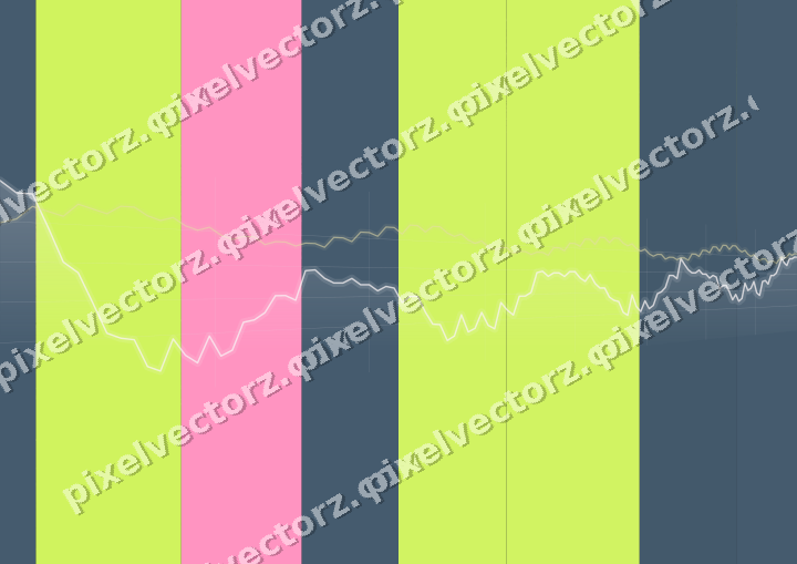 Glowing neon chart background in lime and amber