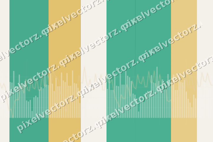 Glowing neon chart background in amber and green