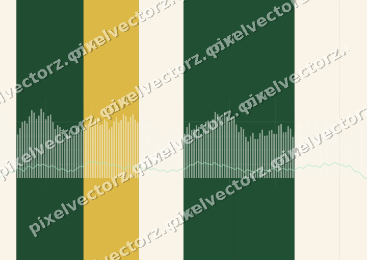 Glowing neon chart background in dark green and amber