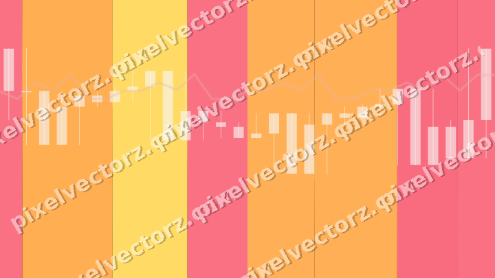Glowing neon chart background in orange and amber