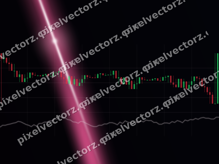Glowing neon chart background in pink and blue