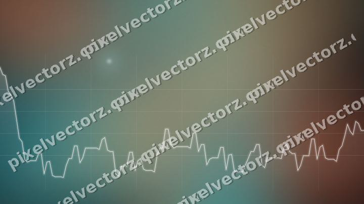 Glowing neon chart background in teal and orange