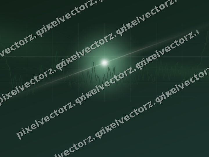 Glowing neon chart background in dark green and red