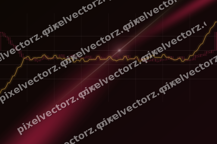 Glowing neon chart background in pink and amber