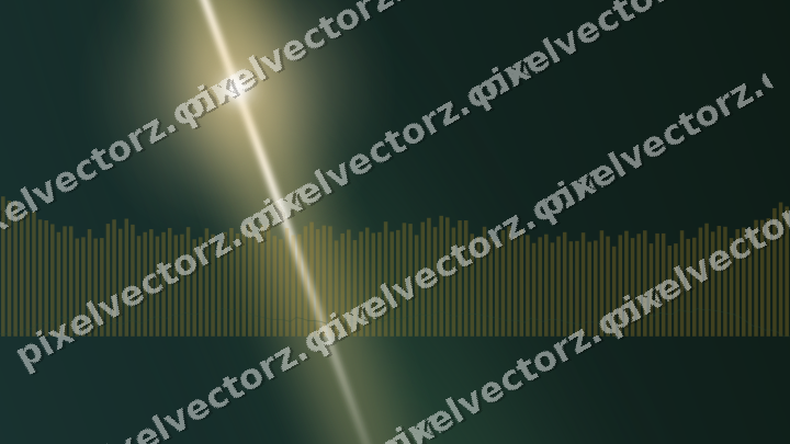 Glowing neon chart background in amber and dark green