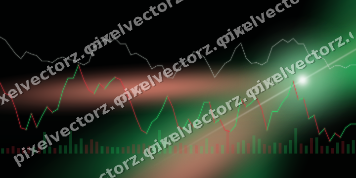 Leuchtender Neon Diagramm Hintergrund in Grün und Rot