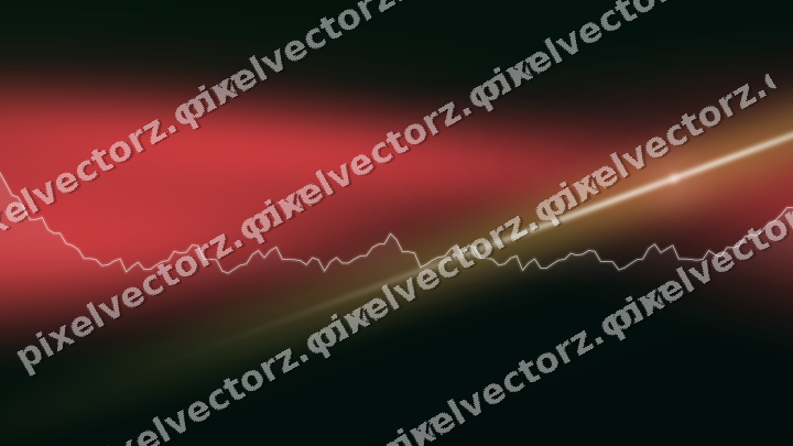 Glowing neon chart background in red and orange