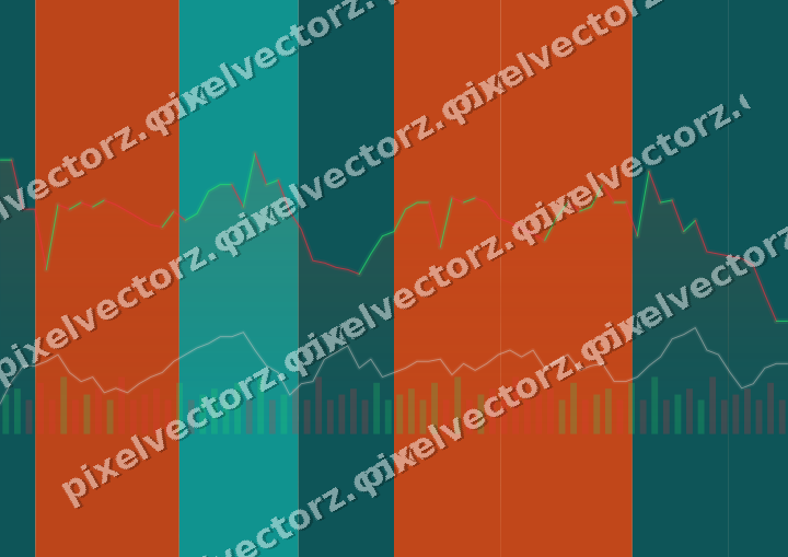 Soft pastel chart background in orange and teal