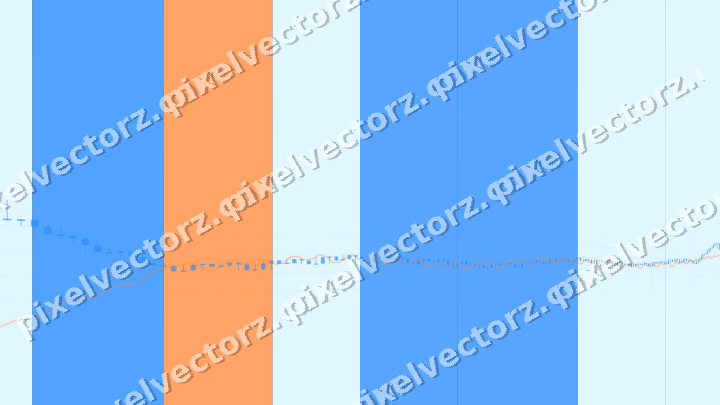 Glowing neon chart background in blue and red