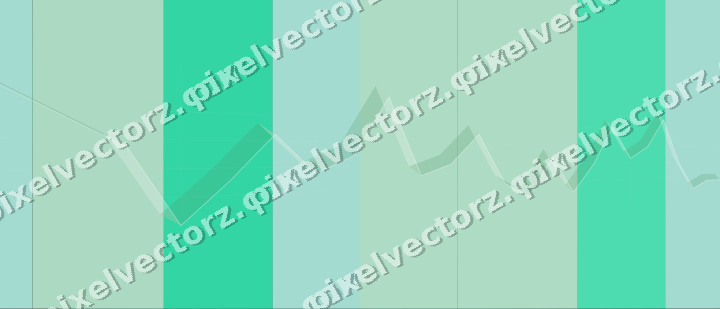 Glowing neon chart background in green and teal