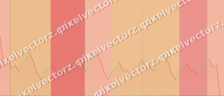 Glowing neon chart background in red and orange