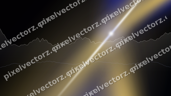 Glowing neon chart background in blue and amber