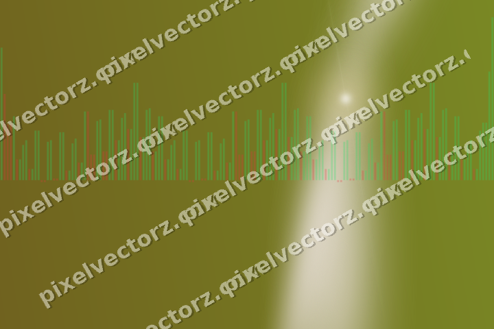 Glowing neon chart background in amber and pale orange
