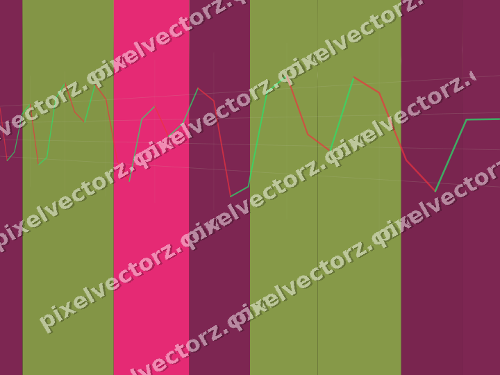 Glowing neon chart background in lime and pink