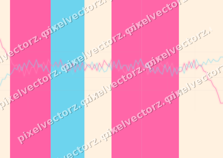 Soft pastel chart background in pink and cyan