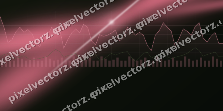 Glowing neon chart background in pink and lime