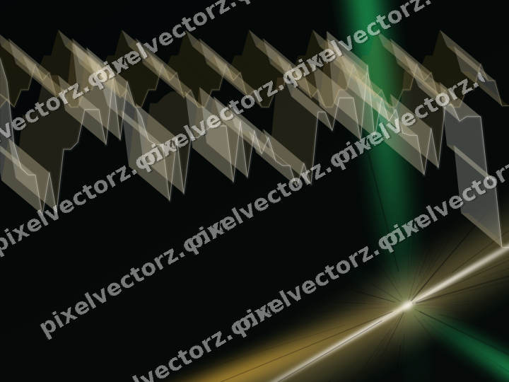 Glowing neon chart background in amber and green