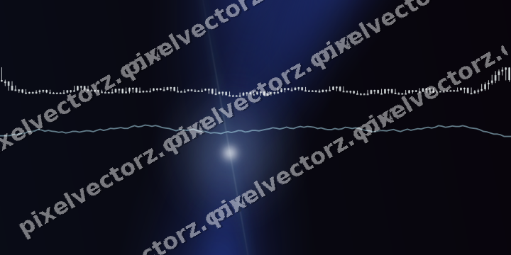 Glowing neon chart background in blue and cyan