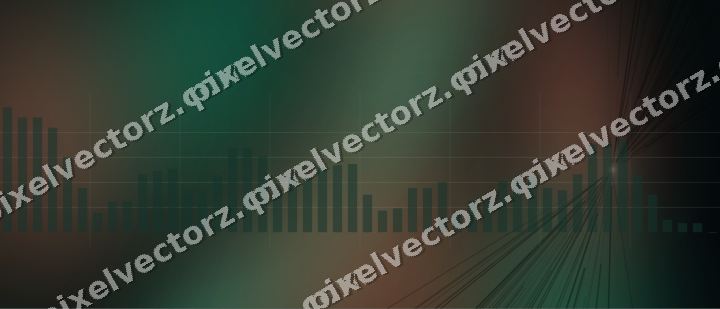 Glowing neon chart background in green and orange