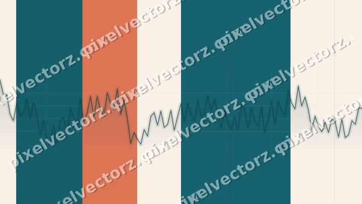 Glowing neon chart background in dark teal and orange