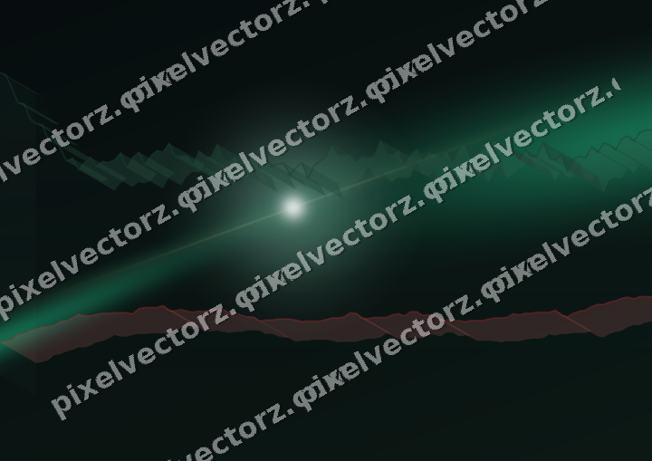 Glowing neon chart background in green and red